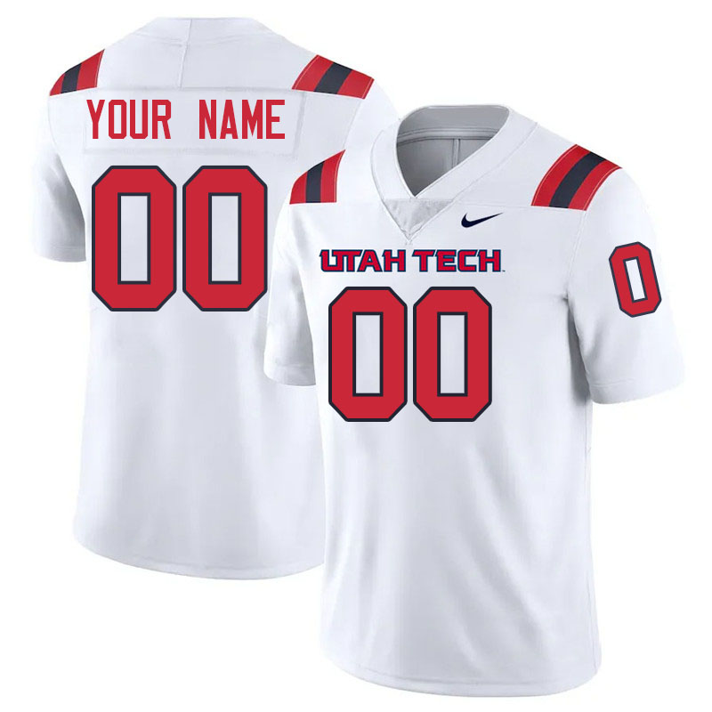 Custom Utah Tech Trailblazers Name And Number College Football Jerseys Stitched-White